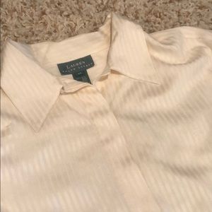 Ralph Lauren cream silk dress blouse